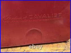 Vintage Coca Cola Cavalier Red Metal Cooler With Tray 6 Pack Olympic Bottles