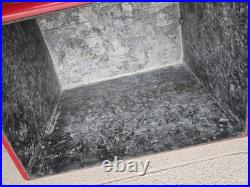 Vintage Coca Cola Cavalier Red Metal Cooler With Tray 6 Pack Olympic Bottles