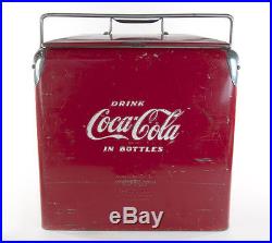 Vintage Coca Cola Coke Cooler Ice Tray Box Metal Lid Chest Action MFG Co