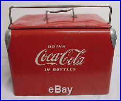 Vintage Coca Cola Coke Cooler Ice Tray Box Metal Lid Chest Action Mfg Co