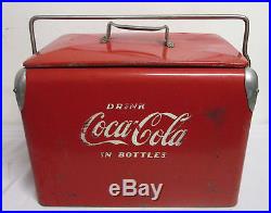Vintage Coca Cola Coke Cooler Ice Tray Box Metal Lid Chest Action Mfg Co