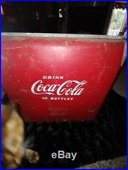 Vintage Coca Cola Coke Metal Cooler with insert