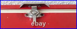 Vintage Coca Cola Coleman Ice Chest Red Metal Handles Rare Cooler Steel Made USA