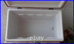 Vintage Coca Cola Coleman Ice Chest Red Metal Handles Rare Cooler Steel Made USA