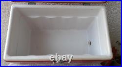 Vintage Coca Cola Coleman Ice Chest Red Metal Handles Rare Cooler Steel Made USA