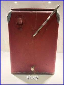 Vintage Coca Cola Cooler Acton Mfg Metal Picnic Ice Chest Drink Coke 1950s Patd