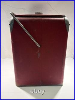 Vintage Coca Cola Cooler Acton Mfg Metal Picnic Ice Chest Drink Coke 1950s Patd