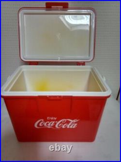 Vintage Coca-Cola Cooler Box Showa Retro Metal Ice Chest Used Rare Style