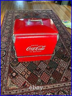 Vintage Coca-Cola Cooler Collectible Red Metal Ice Chest