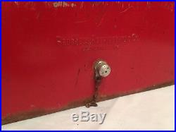 Vintage Coca Cola Cooler Red Metal 18 in X 13 in X 19 in