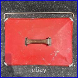 Vintage Coca Cola Cooler Trade Marked Metal 1950s Mid Century