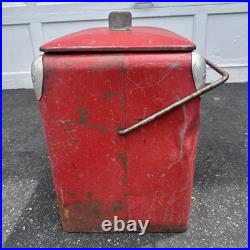 Vintage Coca Cola Cooler Trade Marked Metal 1950s Mid Century
