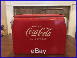 Vintage Coca-Cola Cooler by Acton Mfg. Co. Coke Metal Cooler VW Antique Rare