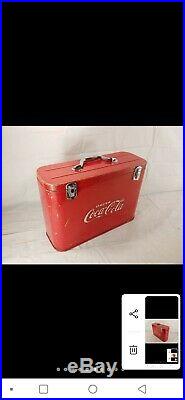 Vintage Coca Cola Metal Airline Cooler