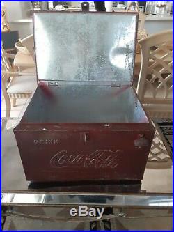 Vintage Coca Cola Metal Airline Cooler RARE