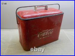 Vintage Coca Cola Metal COKE Cooler Progress Refrigeration