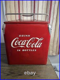 Vintage Coca Cola Metal Cooler