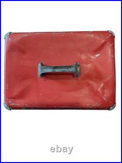 Vintage Coca Cola Metal Cooler 1950's Collectible Piece Heavily Distressed