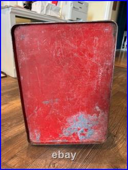 Vintage Coca Cola Metal Cooler 1950's Collectible Piece Heavily Distressed