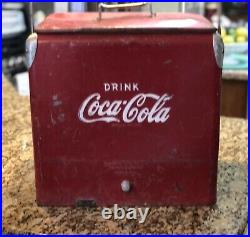 Vintage Coca-Cola Metal Cooler 1950's TempRite Mfg. Co. Arkansas City, Kansas