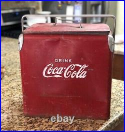 Vintage Coca-Cola Metal Cooler 1950's TempRite Mfg. Co. Arkansas City, Kansas