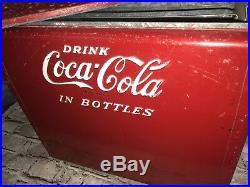 Vintage Coca-Cola Metal Cooler Drink Coca Cola In Bottles Rusty Corroded Old
