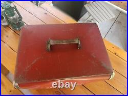 Vintage Coca Cola Metal Cooler Ice Chest with Original Lid and Insert Tray