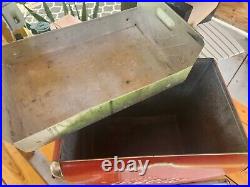 Vintage Coca Cola Metal Cooler Ice Chest with Original Lid and Insert Tray