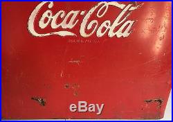 Vintage Coca-Cola Metal Cooler Red Bottle Opener Tray Lid 40's/50's Arkansas Cit