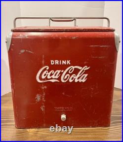 Vintage Coca-Cola Metal Cooler Temprite Bottle Opener Red 1950's Original