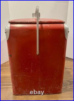 Vintage Coca-Cola Metal Cooler Temprite Bottle Opener Red 1950's Original
