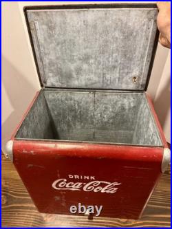 Vintage Coca-Cola Metal Cooler Temprite Bottle Opener Red 1950's Original