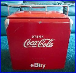 Vintage Coca Cola Metal Cooler Temprite Mfg Co Kansas USA