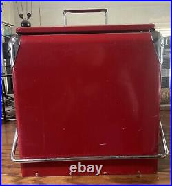 Vintage Coca Cola Metal Cooler With Built In Bottle Opener