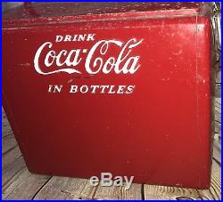 Vintage Coca-Cola Metal CoolerDrink Coca Cola In BottlesRusty Corroded Old