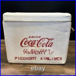 Vintage Coca-Cola Piedmont Airlines Airline Cooler Ice Chest 11 Bottle