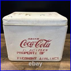Vintage Coca-Cola Piedmont Airlines Airline Cooler Ice Chest 11 Bottle
