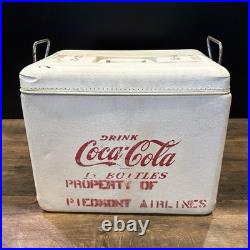 Vintage Coca-Cola Piedmont Airlines Airline Cooler Ice Chest 11 Bottle