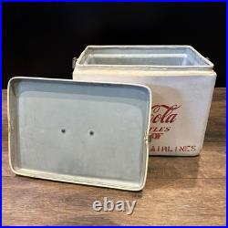 Vintage Coca-Cola Piedmont Airlines Airline Cooler Ice Chest 11 Bottle