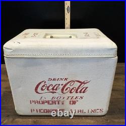 Vintage Coca-Cola Piedmont Airlines Airline Cooler Ice Chest 11 Bottle