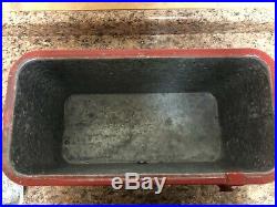 Vintage Coca Cola Progress A4 Embossed Metal Cooler W Tray