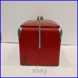 Vintage Coca-Cola Red Metal Ice Chest