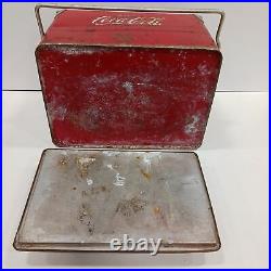 Vintage Coca-Cola Red Metal Ice Chest