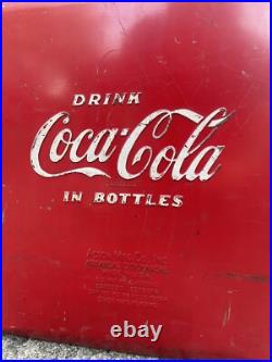 Vintage Coca-Cola Red Metal Ice Chest Cooler