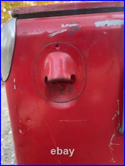 Vintage Coca-Cola Red Metal Ice Chest Cooler