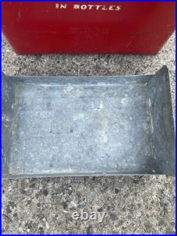 Vintage Coca-Cola Red Metal Ice Chest Cooler