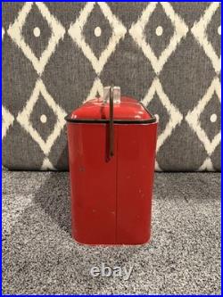 Vintage Coca Cola Soda Metal Picnic Cooler Ice Chest Progress Refrigerator Co