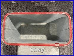 Vintage Coca Cola Soda Metal Picnic Cooler Ice Chest Progress Refrigerator Co