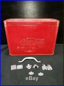 Vintage Coca Cola Soda Pop Airline Cooler Embossed Metal