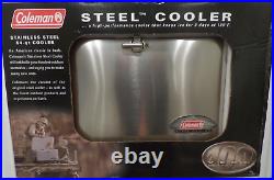 Vintage Coleman 100th Anniversary Stainless Steel 54 qt Cooler Camping Rare Gift Vintage Coleman 100th Anniversary Stainless Steel 54 qt Cooler Camping Rare Gift